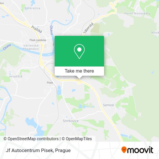 Карта Jf Autocentrum Písek