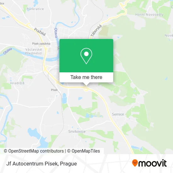 Карта Jf Autocentrum Písek