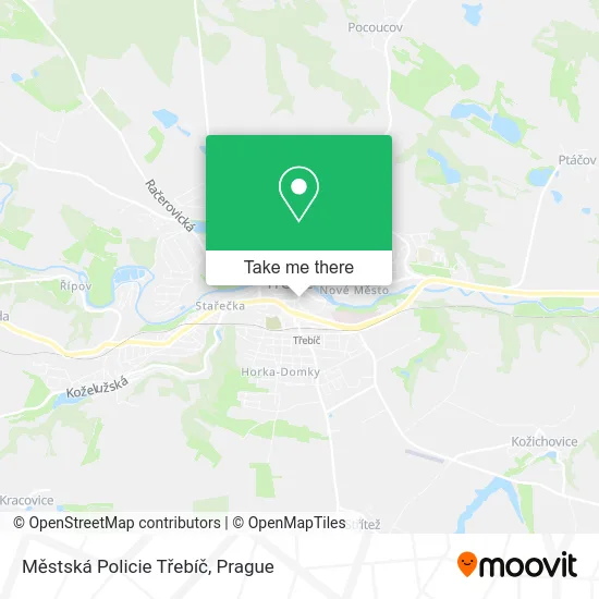 Карта Městská Policie Třebíč