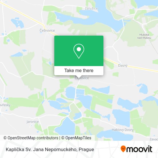 Kaplička Sv. Jana Nepomuckého map