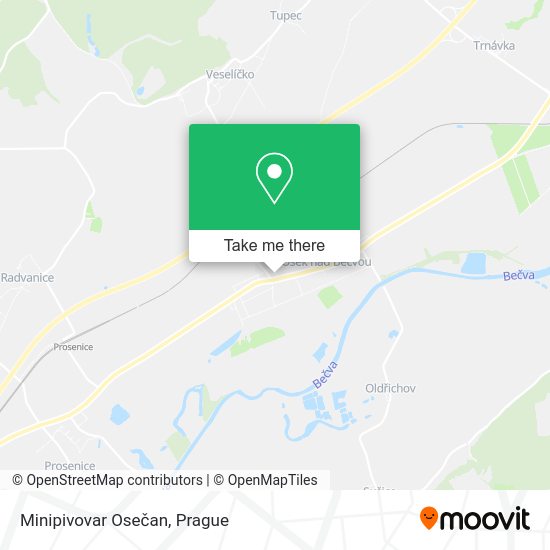 Minipivovar Osečan map