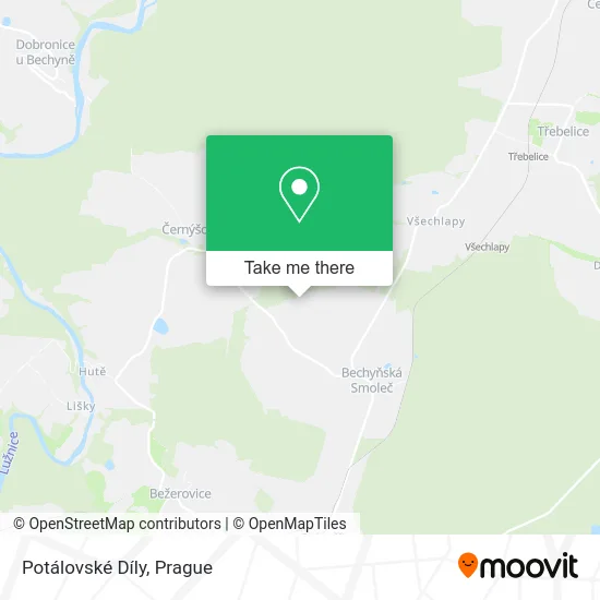 Карта Potálovské Díly