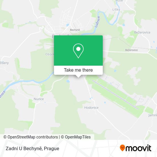 Карта Zadní U Bechyně