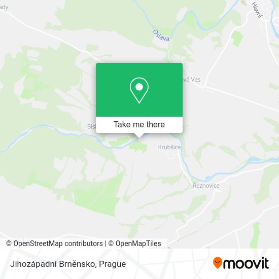 Jihozápadní Brněnsko map