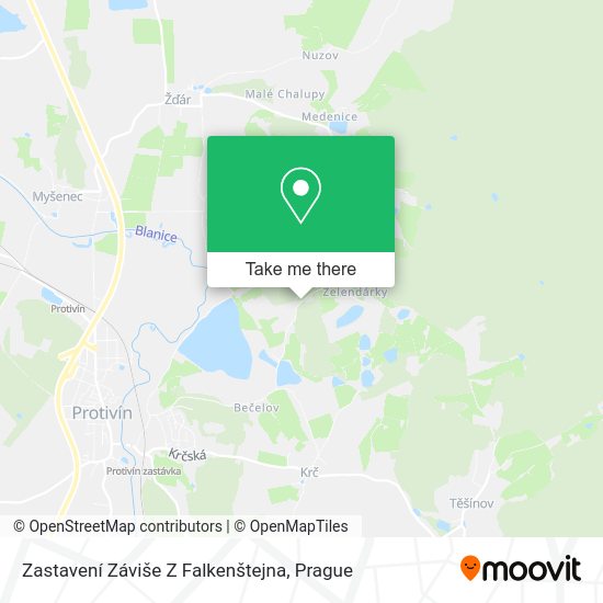 Zastavení Záviše Z Falkenštejna map