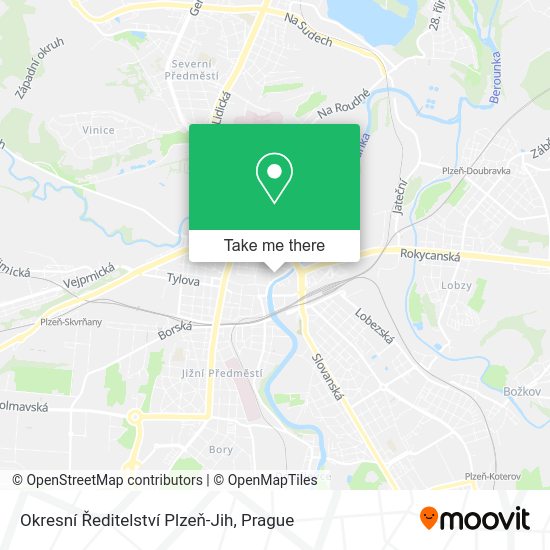 Okresní Ředitelství Plzeň-Jih map