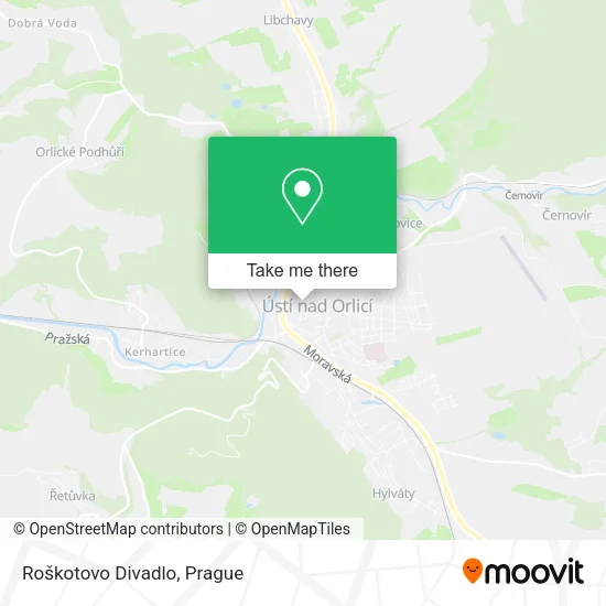 Карта Roškotovo Divadlo