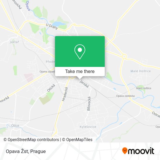 Opava Žst map