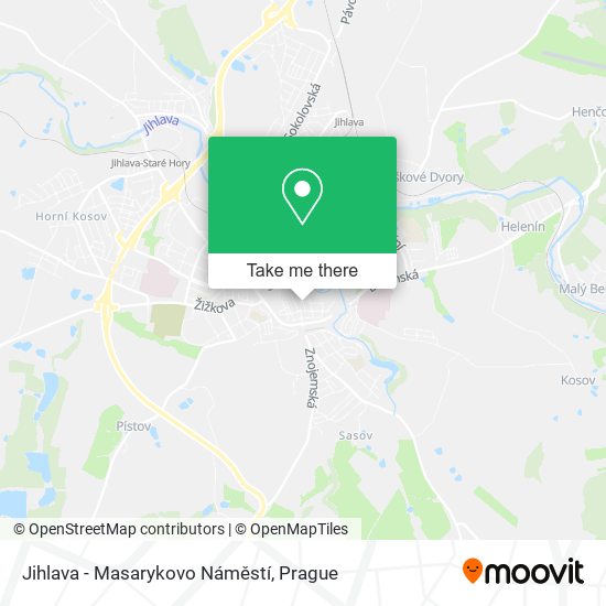 Jihlava - Masarykovo Náměstí map