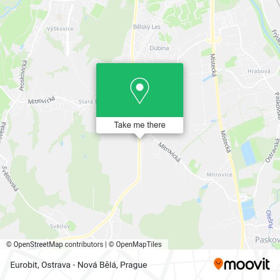 Eurobit, Ostrava - Nová Bělá map