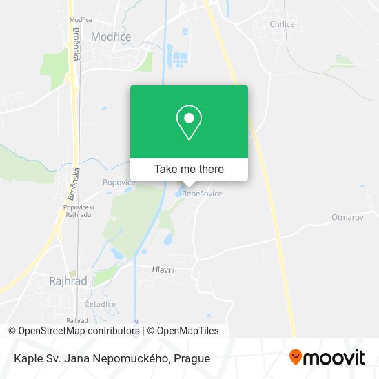 Kaple Sv. Jana Nepomuckého map