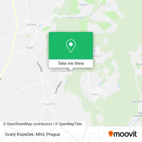 Svatý Kopeček, Mhd map