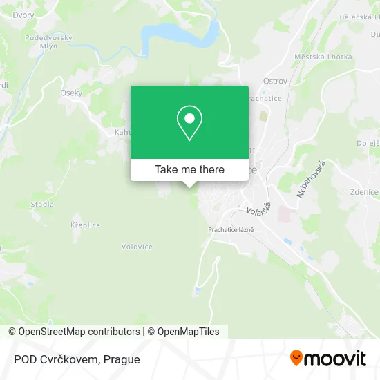 Карта POD Cvrčkovem