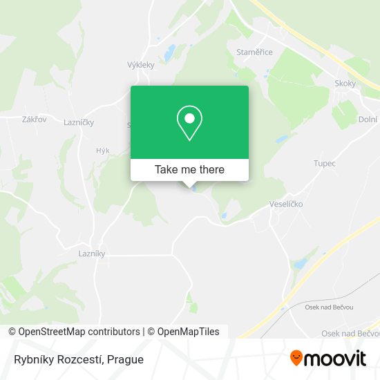 Rybníky Rozcestí map