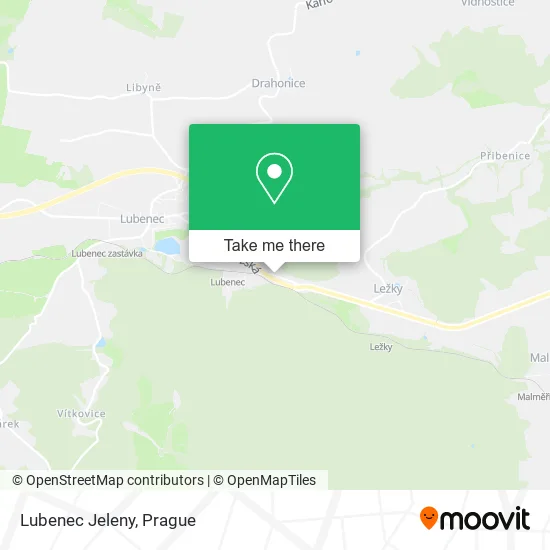 Lubenec Jeleny map
