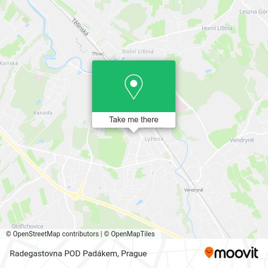 Radegastovna POD Padákem map