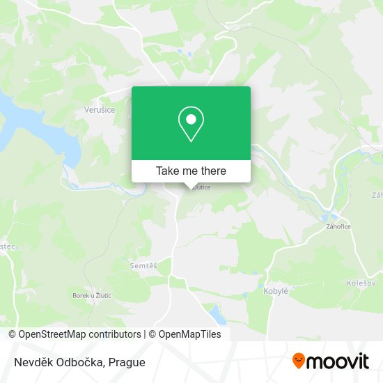 Nevděk Odbočka map