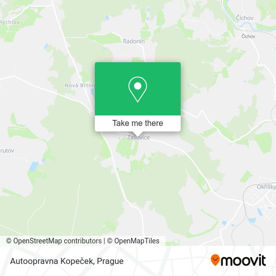 Карта Autoopravna Kopeček