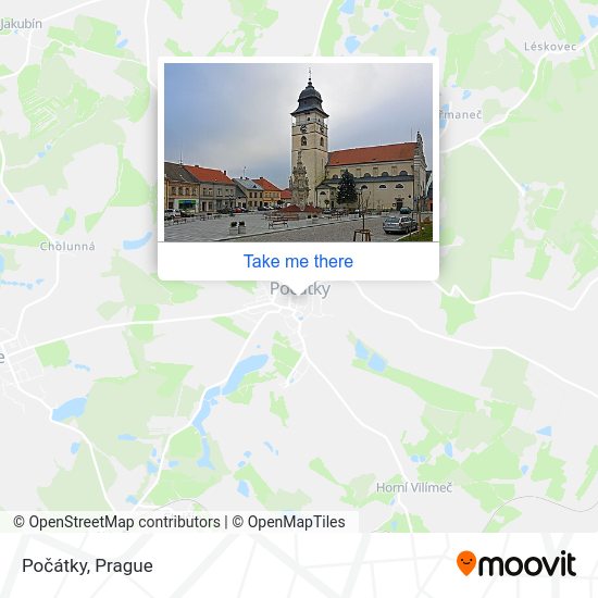 Карта Počátky