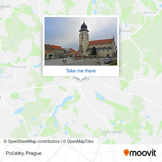 Карта Počátky