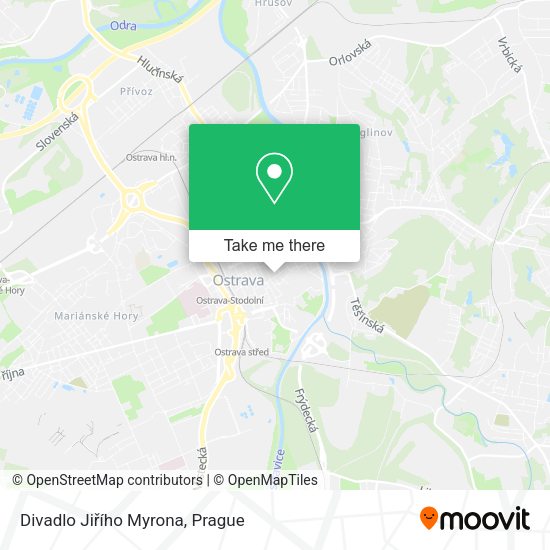 Divadlo Jiřího Myrona map