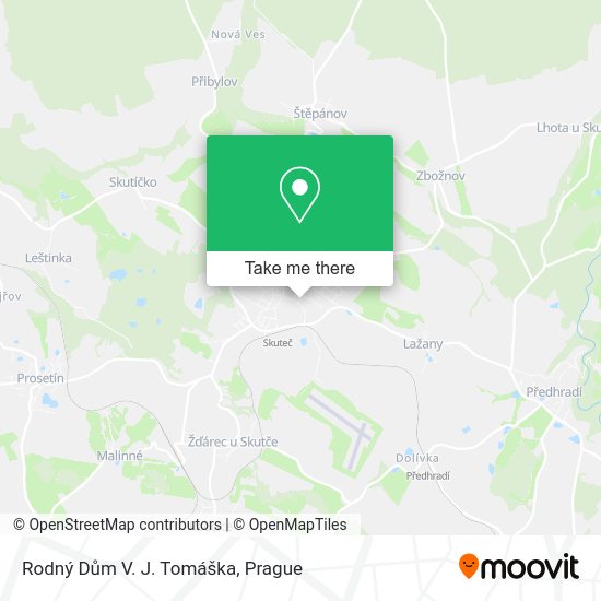 Rodný Dům V. J. Tomáška map
