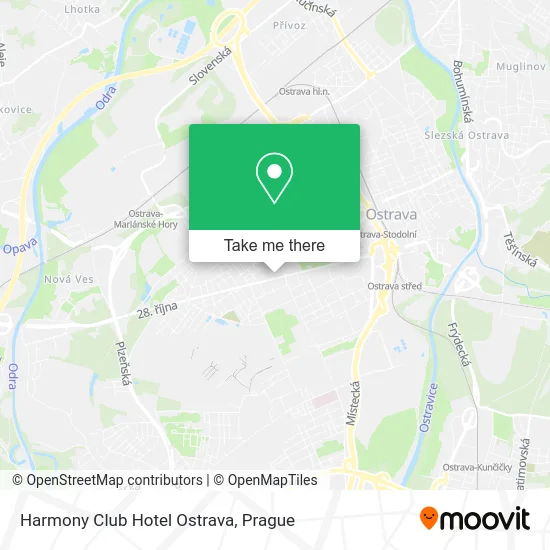 Карта Harmony Club Hotel Ostrava