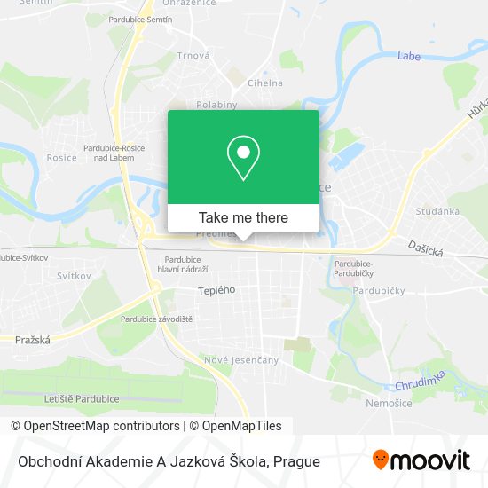 Obchodní Akademie A Jazková Škola map
