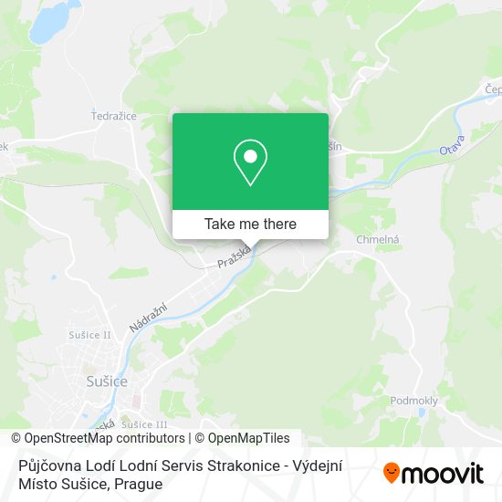 Půjčovna Lodí Lodní Servis Strakonice - Výdejní Místo Sušice map