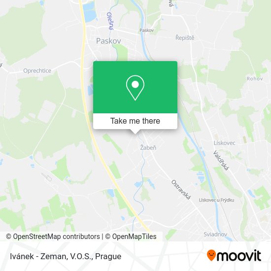 Ivánek - Zeman, V.O.S. map