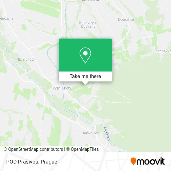 Карта POD Prašivou