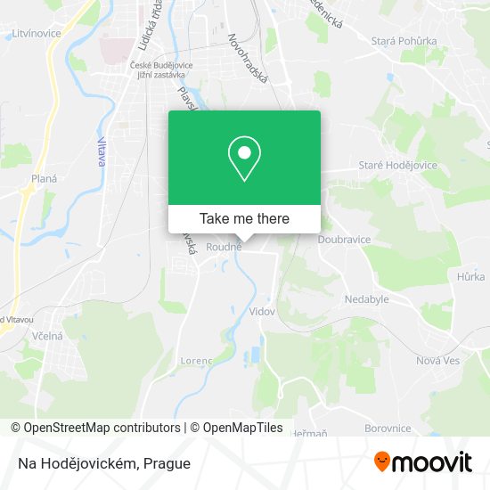 Na Hodějovickém map