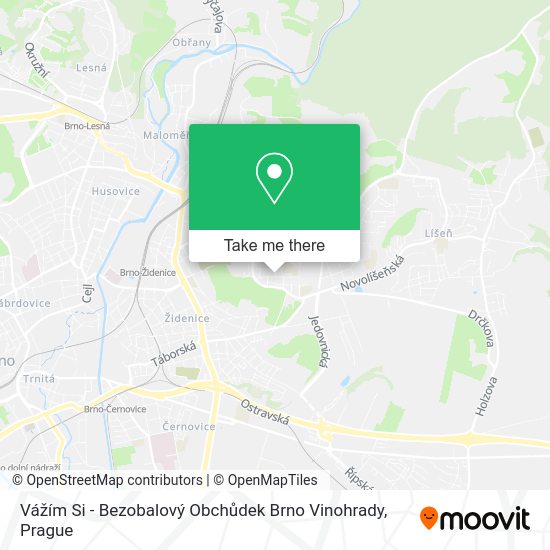 Vážím Si - Bezobalový Obchůdek Brno Vinohrady map