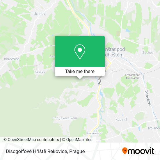 Discgolfové Hřiště Rekovice map