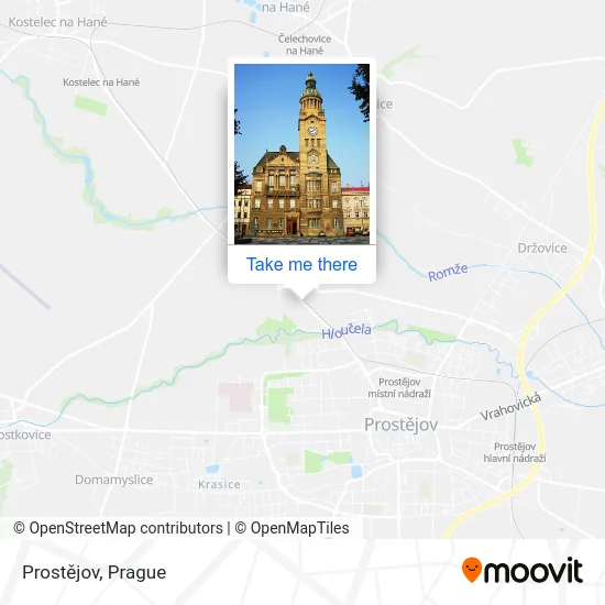 Карта Prostějov