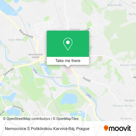 Карта Nemocnice S Poliklinikou Karviná-Ráj