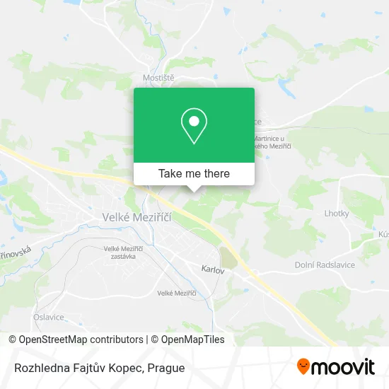 Rozhledna Fajtův Kopec map