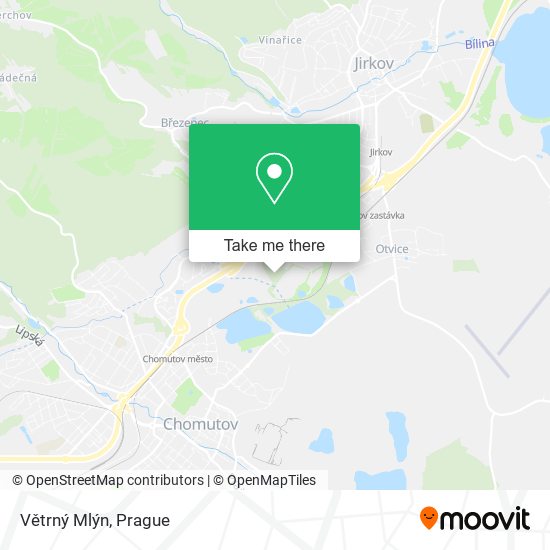Větrný Mlýn map