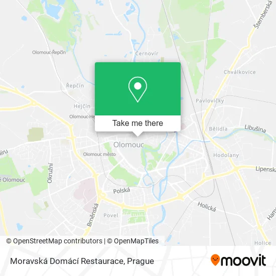 Карта Moravská Domácí Restaurace