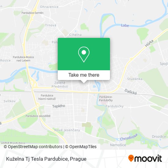 Kuželna Tj Tesla Pardubice map