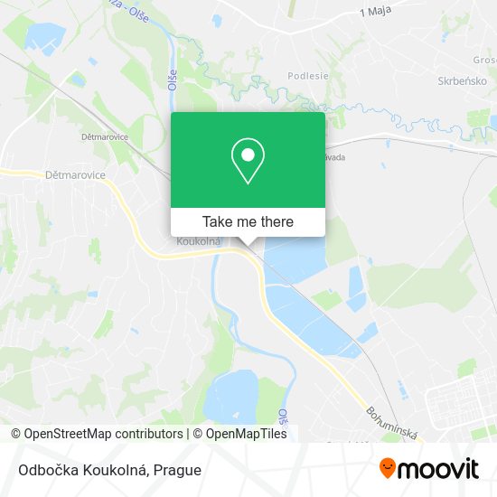 Карта Odbočka Koukolná