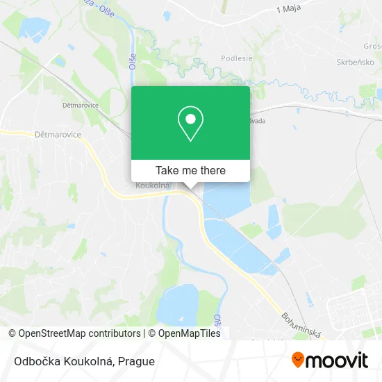 Карта Odbočka Koukolná