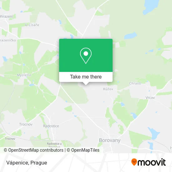 Карта Vápenice