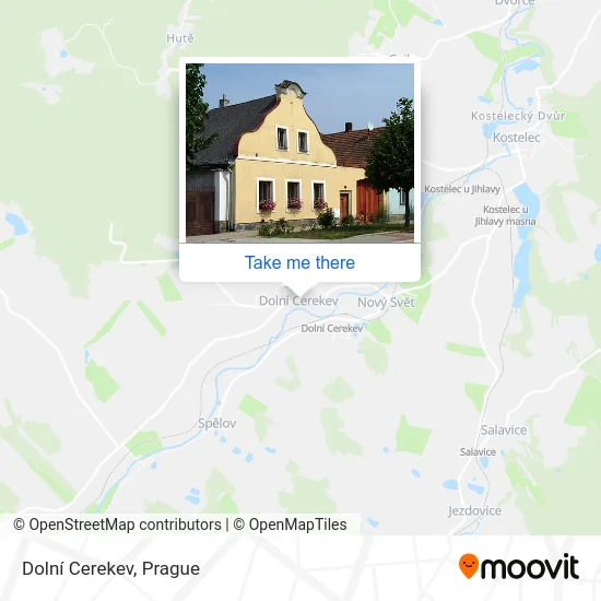 Карта Dolní Cerekev