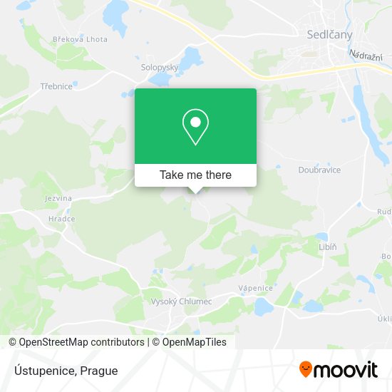 Карта Ústupenice