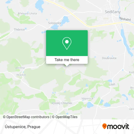 Карта Ústupenice