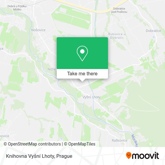 Knihovna Vyšní Lhoty map