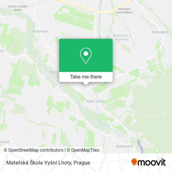 Mateřská Škola Vyšní Lhoty map