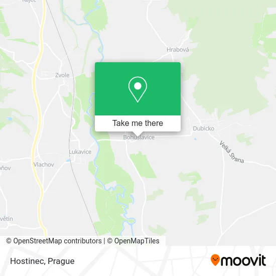 Карта Hostinec