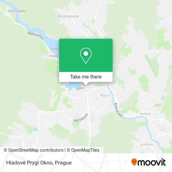 Карта Hladové Prygl Okno